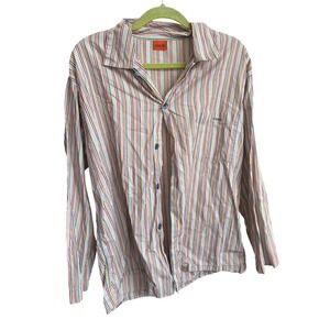 Missoni Button Up Shirt Multicolor Striped Cotton Long Sleeve Size 52